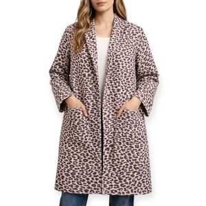 Siggi Clothing Ingrid Leopard Print Labcoat Jacket